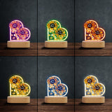 First Mom Now Grandma - Personalized Grandma Shaped Plaque Light Base