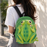 For Who Love Frogs - Personalized Frog Changeable Leather Patch Backpack
