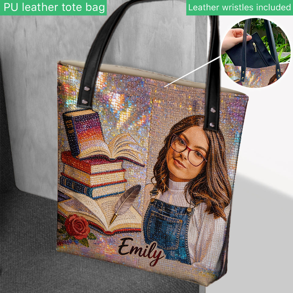 Custom Any Photo Love Books - Personalized Book Tote Bag