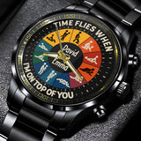 Time Flies When I’m On Top Of You - Personalized Couple Hand Watch