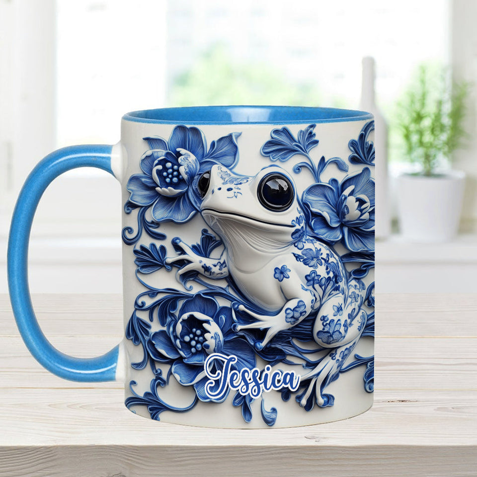 Porcelain Frog - Personalized Frog Accent Mug
