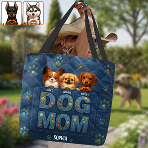 Gift For Dog Mom - Personalized Dog Tote Bag