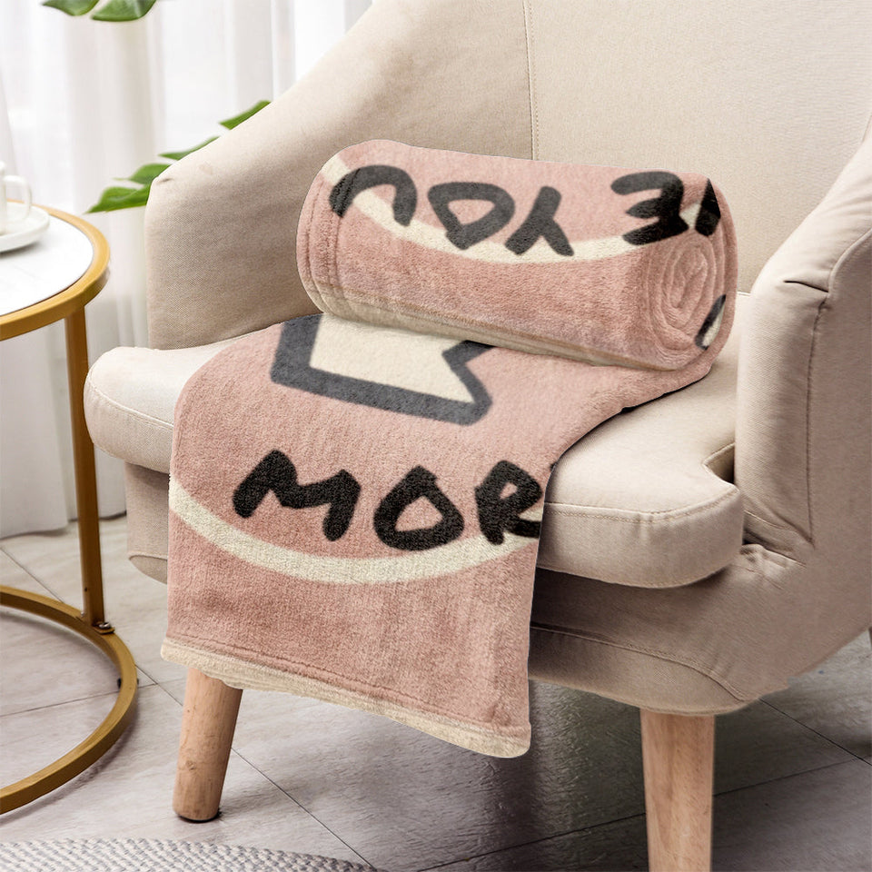 Love You More Reverse Card - Personalized Couple Blanket