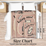 Love You More Reverse Card - Personalized Couple Blanket