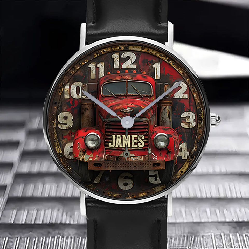 Gift For Trucker - Personalized Trucker Hand Watch
