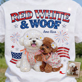 Red White Woof - Personalized Dog T-shirt And Hoodie