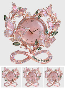 We Love You, Mom - Personalized Mother Desk Clock Plaque