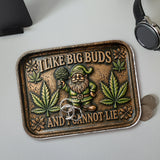 I Like Big Buds, Gnome Rolling Tray & Lighter - Personalized Weed Catch-All Tray With Lighter