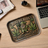 I Like Big Buds, Gnome Rolling Tray & Lighter - Personalized Weed Catch-All Tray With Lighter