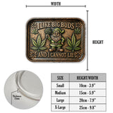 I Like Big Buds, Gnome Rolling Tray & Lighter - Personalized Weed Catch-All Tray With Lighter