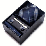 Gift Box Of Necktie With Handkerchief Cufflink Tie Clip