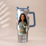 Best Nurse Ever - Personalized Nurse Tumbler With Plush Charm