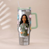 Best Nurse Ever - Personalized Nurse Tumbler With Plush Charm