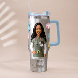 Best Nurse Ever - Personalized Nurse Tumbler With Plush Charm