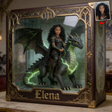Flying With Dragon - Personalized Dragon Custom Shaped Acrylic Plaque