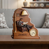 Any Photo - Gift For Him - Personalized Luxury Desk Clock Plaque