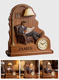 Any Photo - Gift For Him - Personalized Luxury Desk Clock Plaque