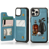 Whiskey & Golf - Personalized Golf Wallet Phone Case
