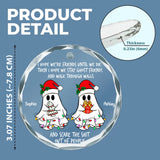 Ghost Friends - Personalized Bestie Round Shaped Glass Ornament