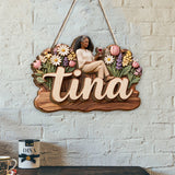 Custom Any Name My Beautiful Garden - Personalized Gardening 2 Layered Wood Sign / Wood Plaque