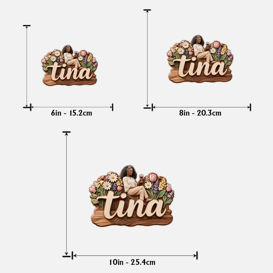 Custom Any Name My Beautiful Garden - Personalized Gardening 2 Layered Wood Sign / Wood Plaque