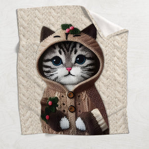 Cute Cat - Personalized Cat Blanket