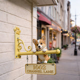 Puppy Home Address - Personalized Dog Wooden Wall Mount Sign