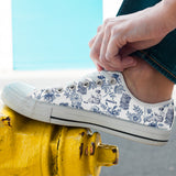 Book Reading Lovers Toile De Jouy - Personalized Book Low Top Shoes