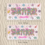 Summer Beach Vibes - Personalized Sea Lover Quick-dry Beach Towel/ Bath Towel