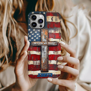En Dieu nous avons confiance - Coque de téléphone personnalisée avec impression chrétienne intégrale