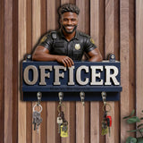 Any Photo - Personalized Police Officer Custom Shaped Hanging Rack