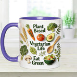 Vegetarian Life - Personalized Veterinarian Accent Mug & Coaster