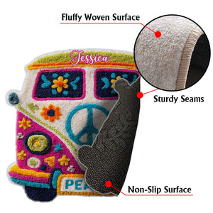 Hippie Van - Personalized Hippie Non-Slip Tufted Rug