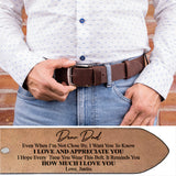 I Love You - Personalized Father Leather Belt