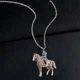 Love Horse - Personalized Horse Shaped Metal Pendant Necklace