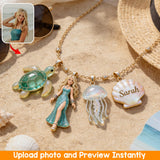 Custom Any Photo - Personalized Sea Lover Metal Necklaces With Pendants