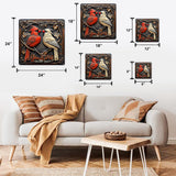 Cardinal Bird Couple - Personalized Couple Cut Metal Sign