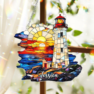 Ocean Radiance - Personalized Sea Lover Window Hanging Suncatcher Ornament
