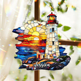 Ocean Radiance - Personalized Sea Lover Window Hanging Suncatcher Ornament