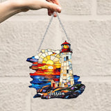 Ocean Radiance - Personalized Sea Lover Window Hanging Suncatcher Ornament