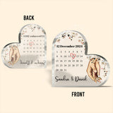 Couple Married Calendar - Personalized Couple Custom Shaped Acrylic Plaque