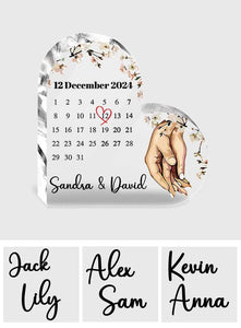 Couple Married Calendar - Personalized Couple Custom Shaped Acrylic Plaque