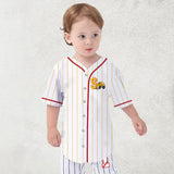 Alphabet Construction Vehicles - Personalized Kid Baseball Jersey