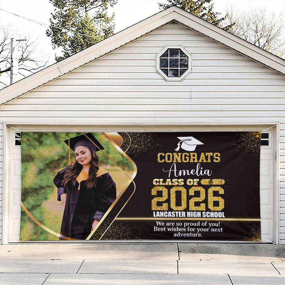 Our Pride & Joy Graduation 2026 Banner - Personalized Graduation Garage Door Banner