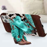 Western Cowgirl Boot - Personalized Cowgirl Full Print Phone Case