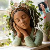 Dreaming Girl - Personalized Gardening Custom Shape Acrylic Flower Vase