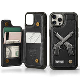 Crossed Pistols - Personalized Tactical equipment Wallet Phone Case