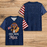 Patriotic Dog Owner - Personalized Dog Fully Printed V-Neck T-Shirt