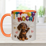 Custom Pet Name Ballon - Personalized Dog Accent Mug With Gift Box