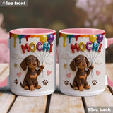 Custom Pet Name Ballon - Personalized Dog Accent Mug With Gift Box